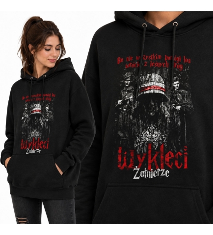 Damska bluza z kapturem WYKLĘCI ŻOŁNIERZE